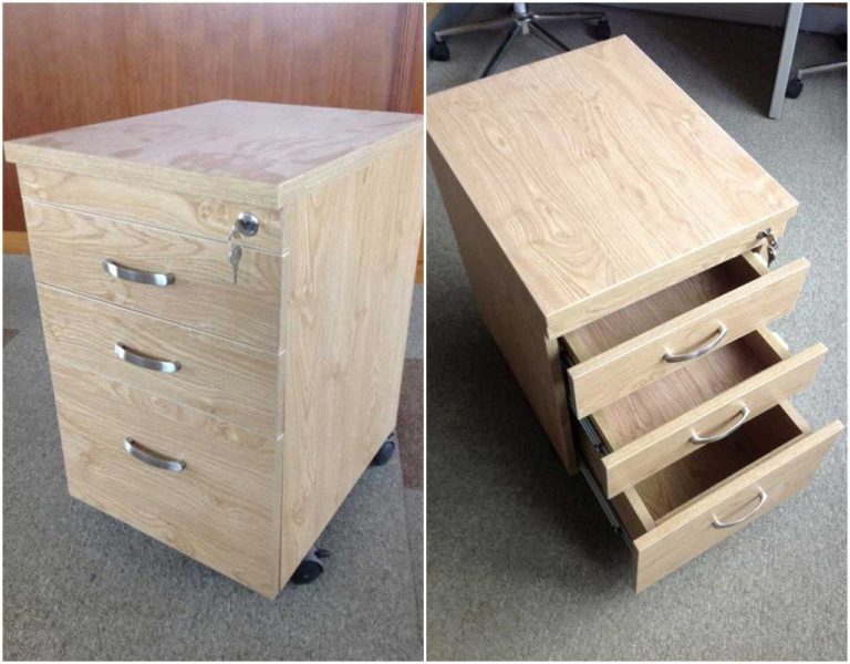 Tủ hồ sơ cá nhân gỗ công nghiệp có 3 ngăn kéo GHZ-3251